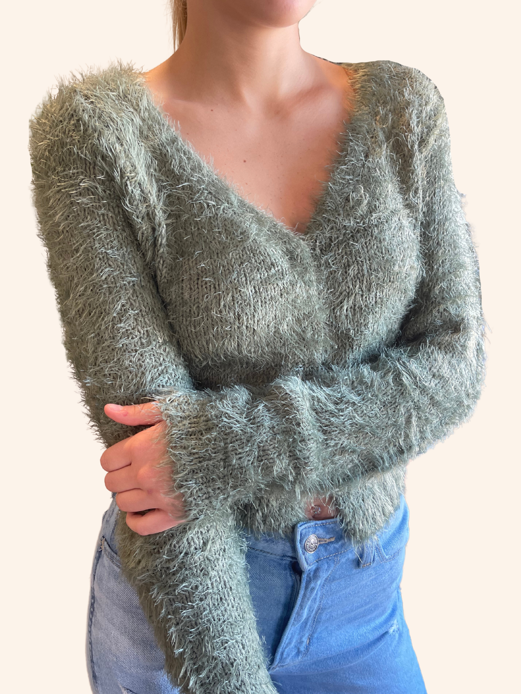 Fuzzy knit Cardigan